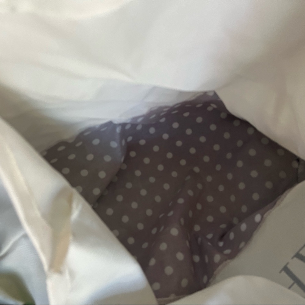 Aerie Cream and Black Polka Dot Tote - Picture 4 of 4